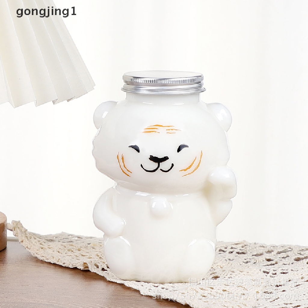 Ggg Jus Plastik Botol Minuman Bentuk Macan Transparan Kartun Jus Susu Minuman Dingin Milk Tea Drink Bottle Water Milk Cup ID