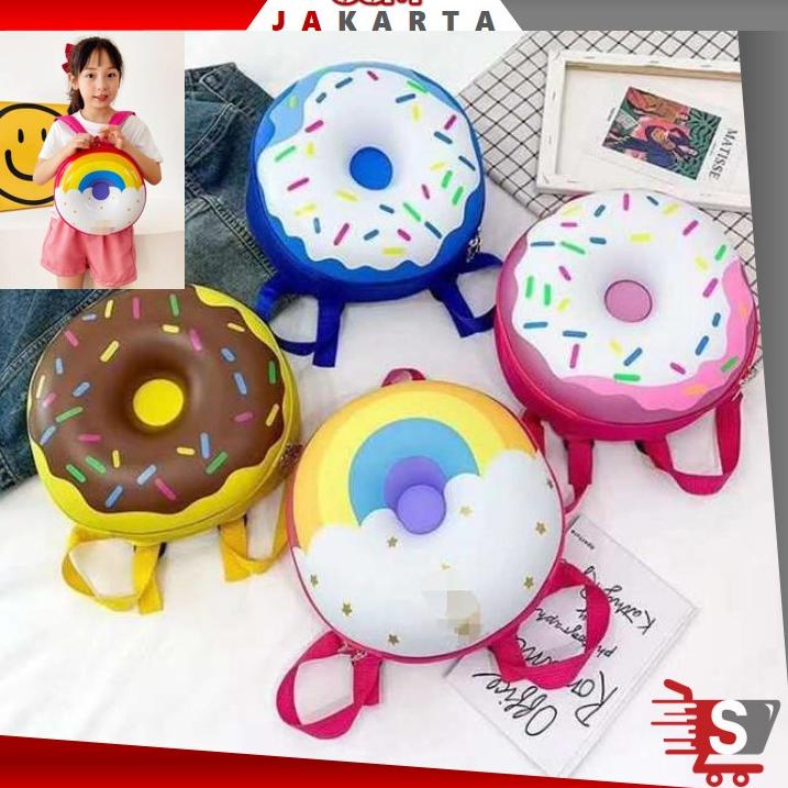 HARGA BERSAHABAT OSM JKT T5152 Tas Anak Bentuk Donat / Tas Fashion Anak / Ransel Donat Anak / Backpa