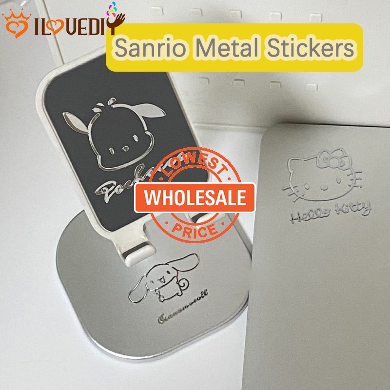 [Harga Grosir] Stationery Stiker Kartun Anime Dekorasi Sticker Sanrio Metal Sticker Kuromi My Melody Hello Kittys Stiker Diy Akun Tangan Laptop Cangkir Air Stiker Tahan Air