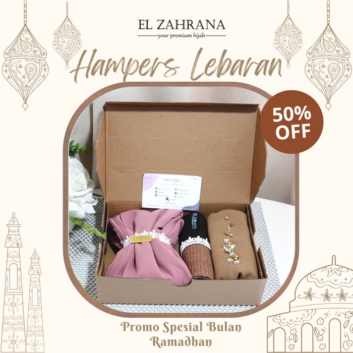 

Hampers Ramadhan Kado Hadiah Lebaran - Parsel Hijab Set Box Paket 2 - Dusbox