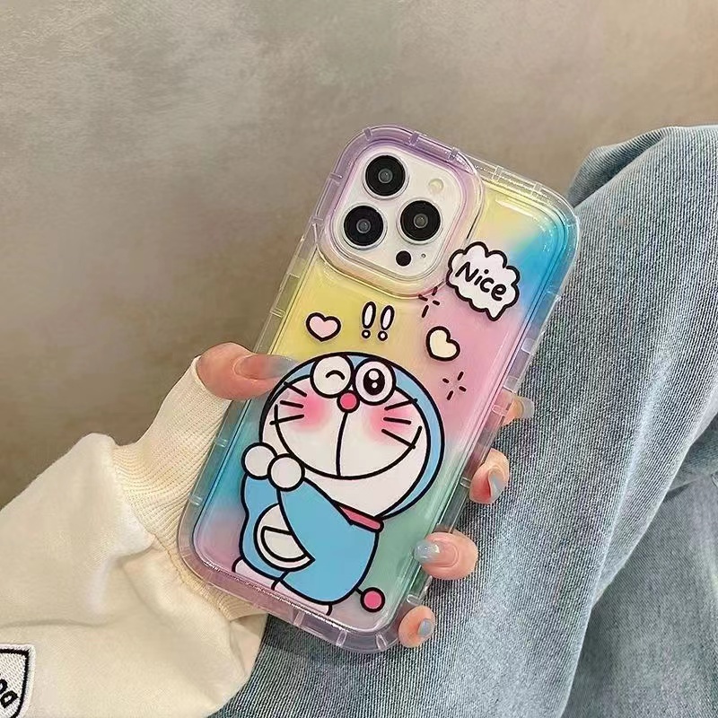 IPHONE Casing Ponsel Lembut Kucing Lucu Kompatibel Untuk Iphone14 13 11 12 Pro XS Max X XR 78 Plus Casing Transparan TPU Silikon Shockproof Cover