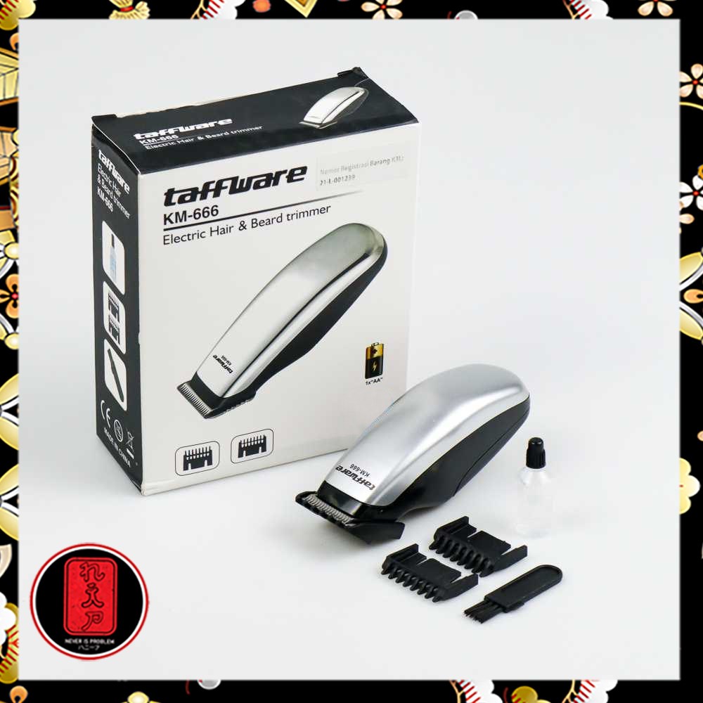 Taffware Alat Cukur Elektrik Hair Trimmer Shaver - KM-666 - Black
