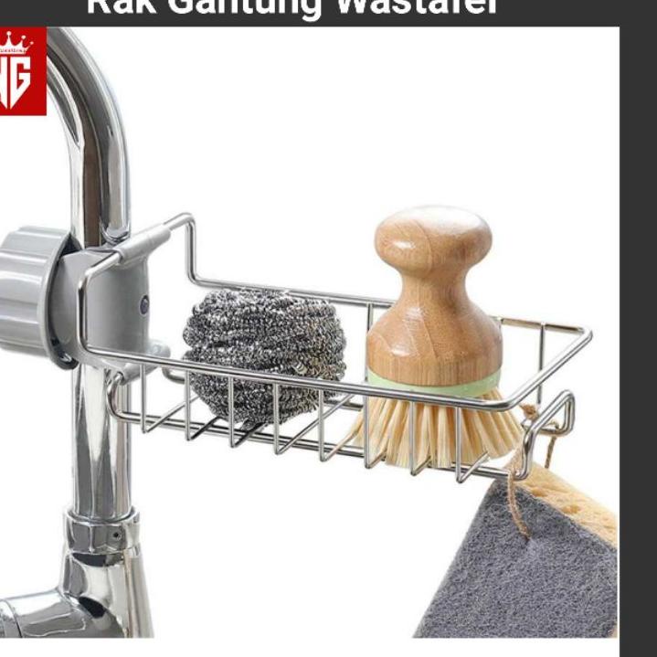 NG Tempat Spons Sponge Sabun Cuci Piring Dan Spon Rak Gantung Perlengkapan Wastafel Cuci Piring Stai