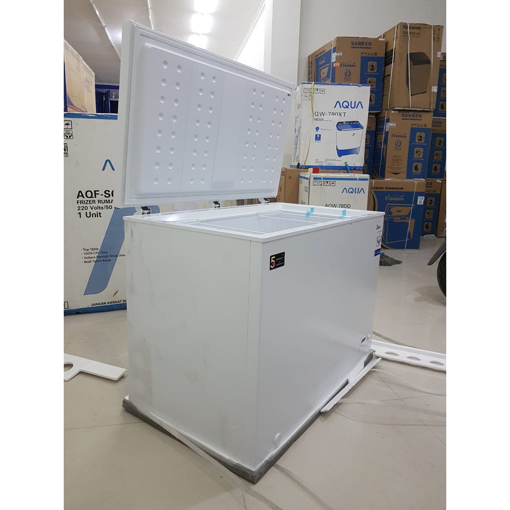 BIG PROMO MIDEA HS 543 CK CHEST FREEZER BOX HS543CK LEMARI PEMBEKU 500 LITER