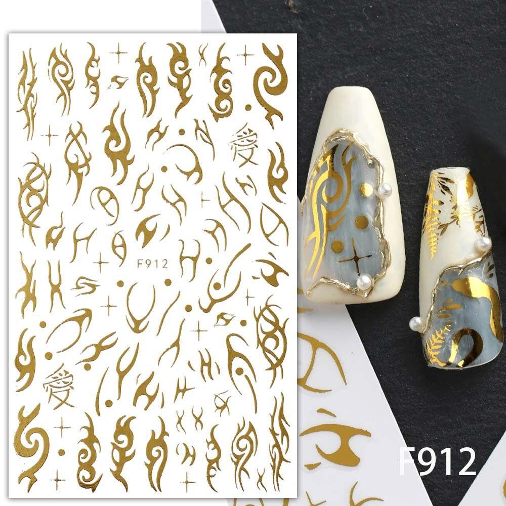 Mxbeauty Stiker Kuku Kupu-Kupu Wanita Bintang Manikur Aksesoris Totems Bohemia Nail Stickers