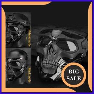 perkakas Tactical skull mask helm tempur TNI Marinir brimob gask mask topeng tengkorak pen