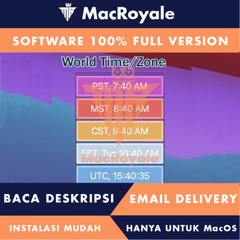[MacOS] World Clock Deluxe Full Version Lifetime Full Garansi