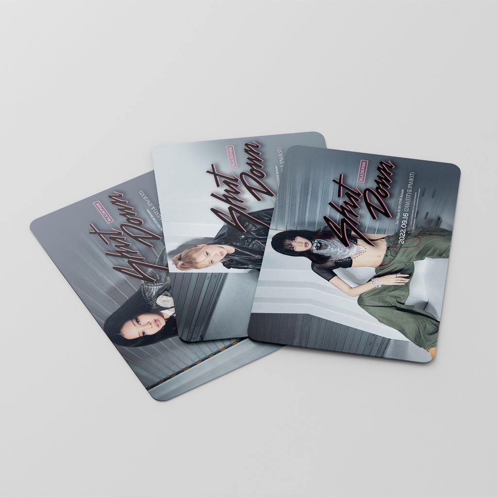 55pcs/box BP Album Born Pink Photocards LISA ROSE JENNIE JISOO Kartu Lomo Hitam Pink Kpop Postcards READY STOCK Blackpink Blackpink