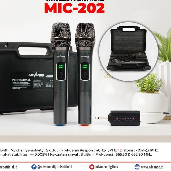 ۩ Mic Wireless Double Advance 301 Microphone Advance MIC 301 ✱