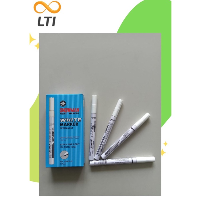 

BISA COD Super Murah Spidol Permanent paint marker snowman WHITE - EFWP-12