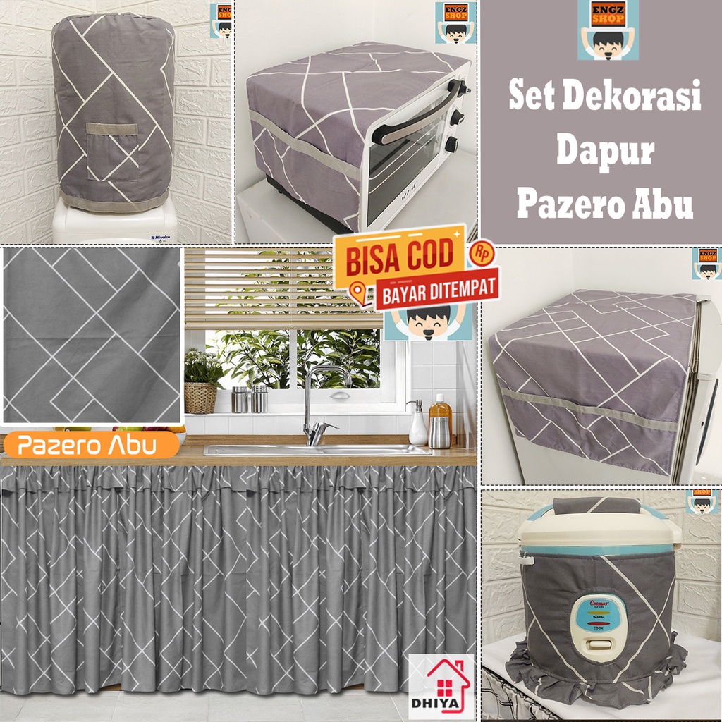 Set Dekorasi Dapur Pazero Abu