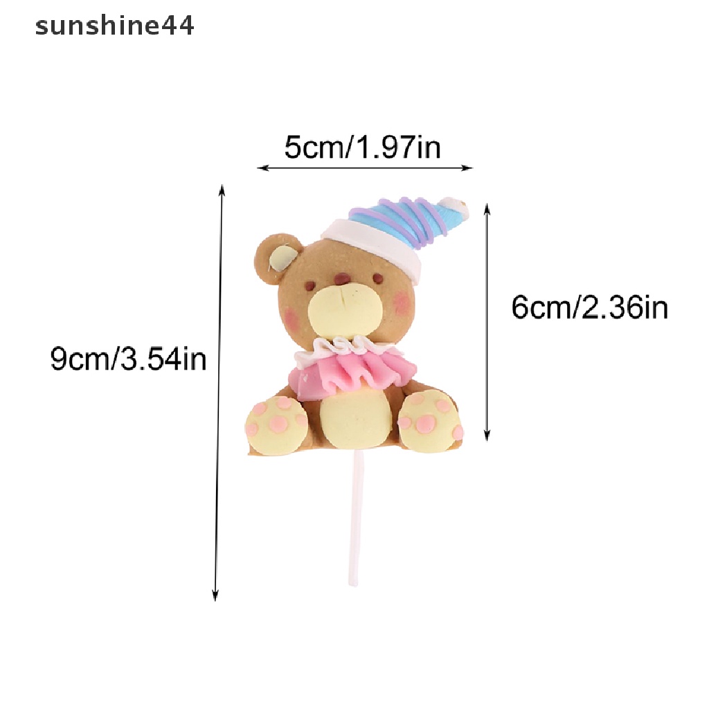 Sunshine Kartun Lovely Bear Birthday Party Cake Topper Hiasan Kue Makanan Penutup Kue ID