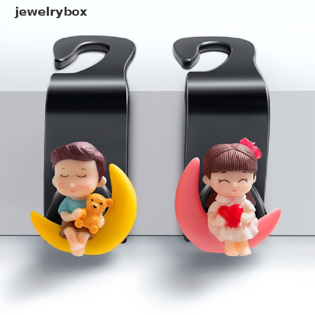 [jewelrybox] 2 Pcs Kreatif Mobil Hook Kartun Lucu Kursi Belakang Gantung Kait Penyimpanan Interior Mobil Kait Butik