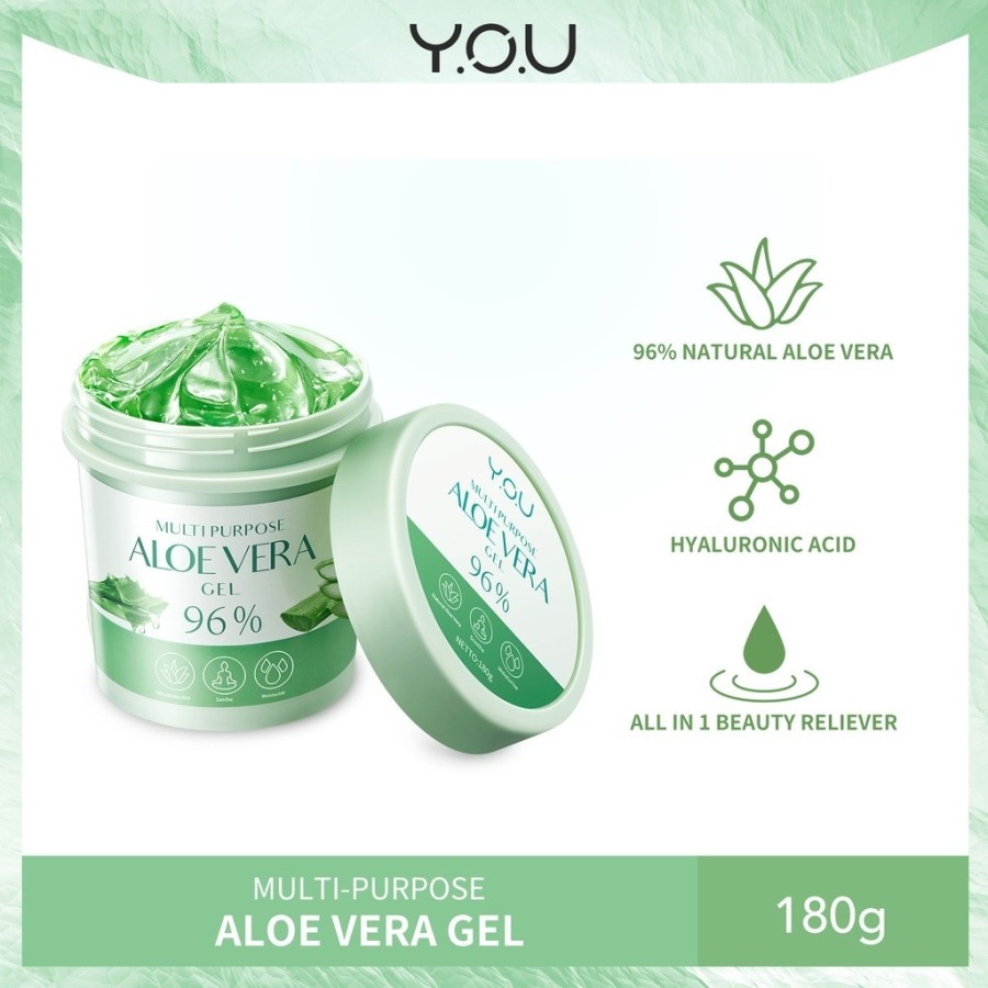 ✿ELYSABETHME✿ Y.O.U aloevera gel lidah buaya anti iritasi calming mengatasi kulit kering merah meradang