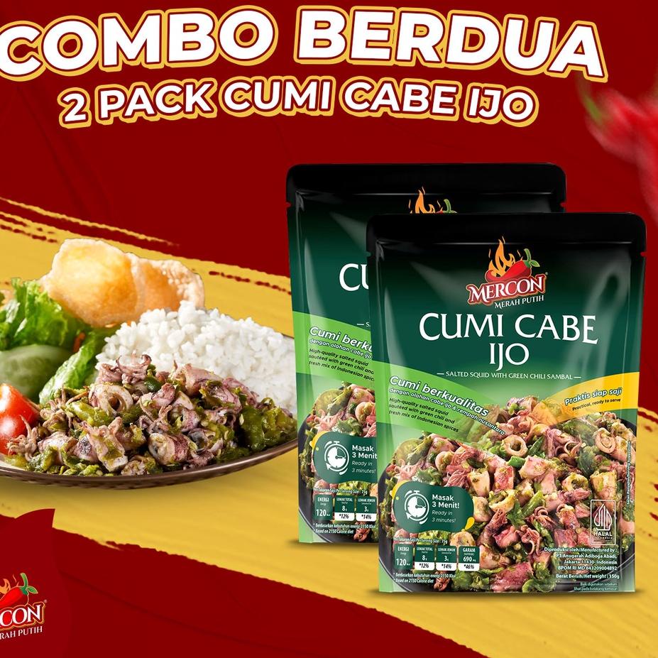 

✪ Mercon Merah Putih - Hemat Combo Berdua || 2 x Cumi Cabe Ijo ✸