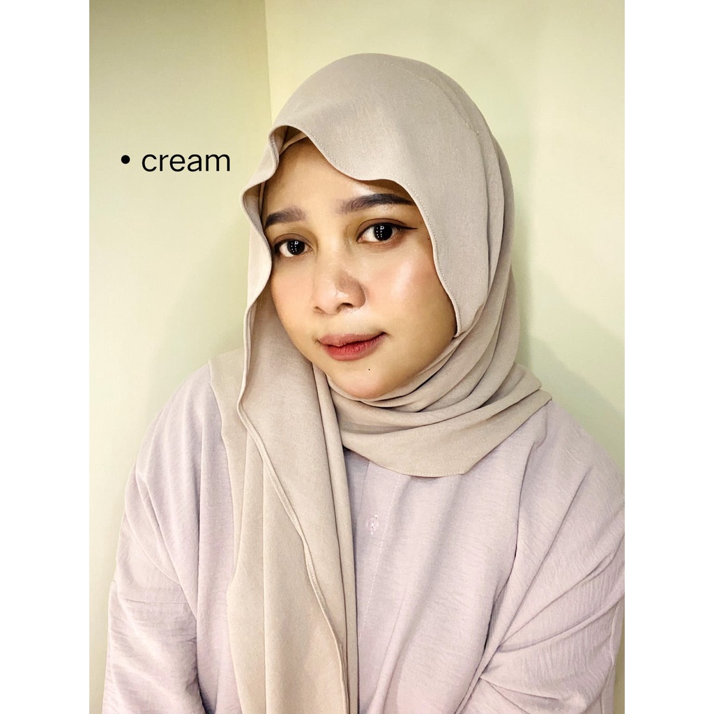 HIJAB Segitiga Instan cringkel air flow/ HIJAB MELEYOT / HIJAB SEGITIGA INNER KUPING