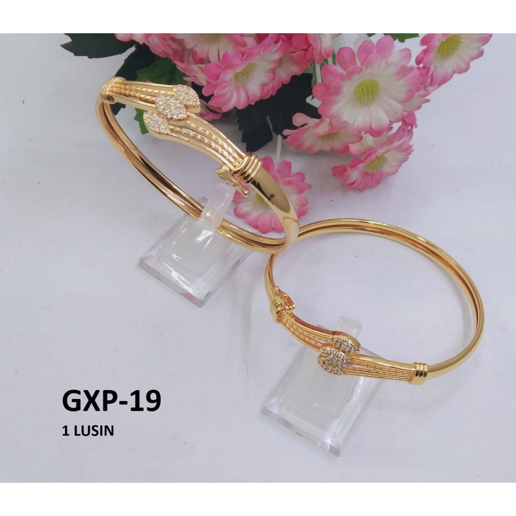 GELANG XP EMAS GOLD 3 MATA OVAL DIAM TERMURAH / DUNIA GELANG TERBARU