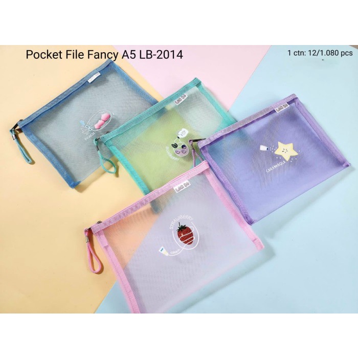 

Sale ZIPPER POCKET MAP JARING SLETING A5 WARNA LUCU ZIP BAG SERBAGUNA