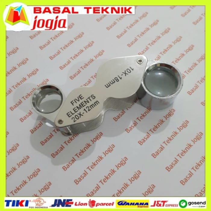 

BISA COD Loupe lup geologi 2 lensa stainless kaca pembesar batu batuan