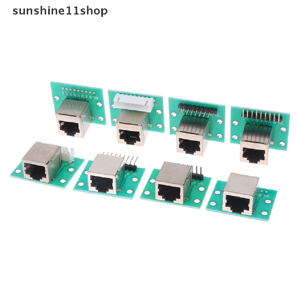 Sho 1Pcs RJ45 Adapter Board XH2.54 Antarmuka Jaringan+Breakout Board+Pin Header N