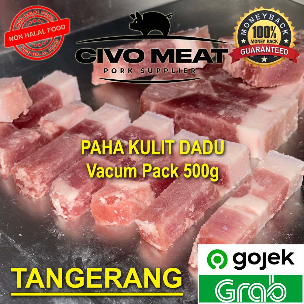 Paha Kulit Babi potong Dadu 500g