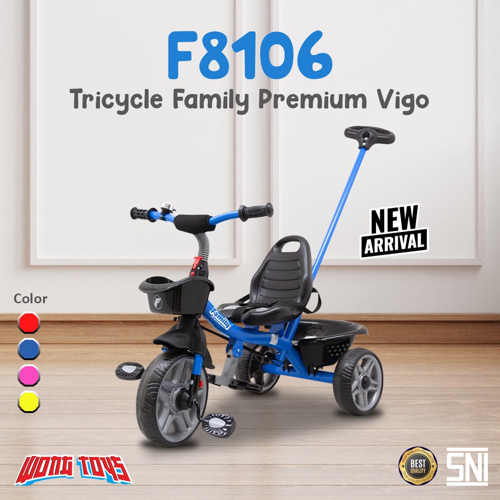 Family Tricycle Premium Vigo (F8106) - Tricycle Sepeda Roda 3 Family Vigo F-8106