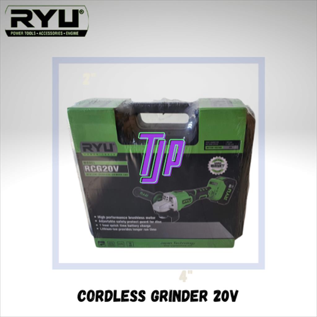 RYU MESIN GERINDA BATERAI / CORDLESS GRINDER RCG 20V