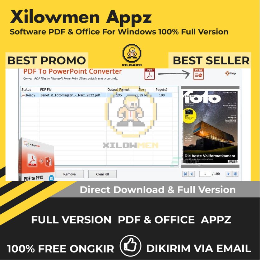 [Full Version]  Adept PDF to PowerPoint Converter Pro PDF Office Lifetime Win OS