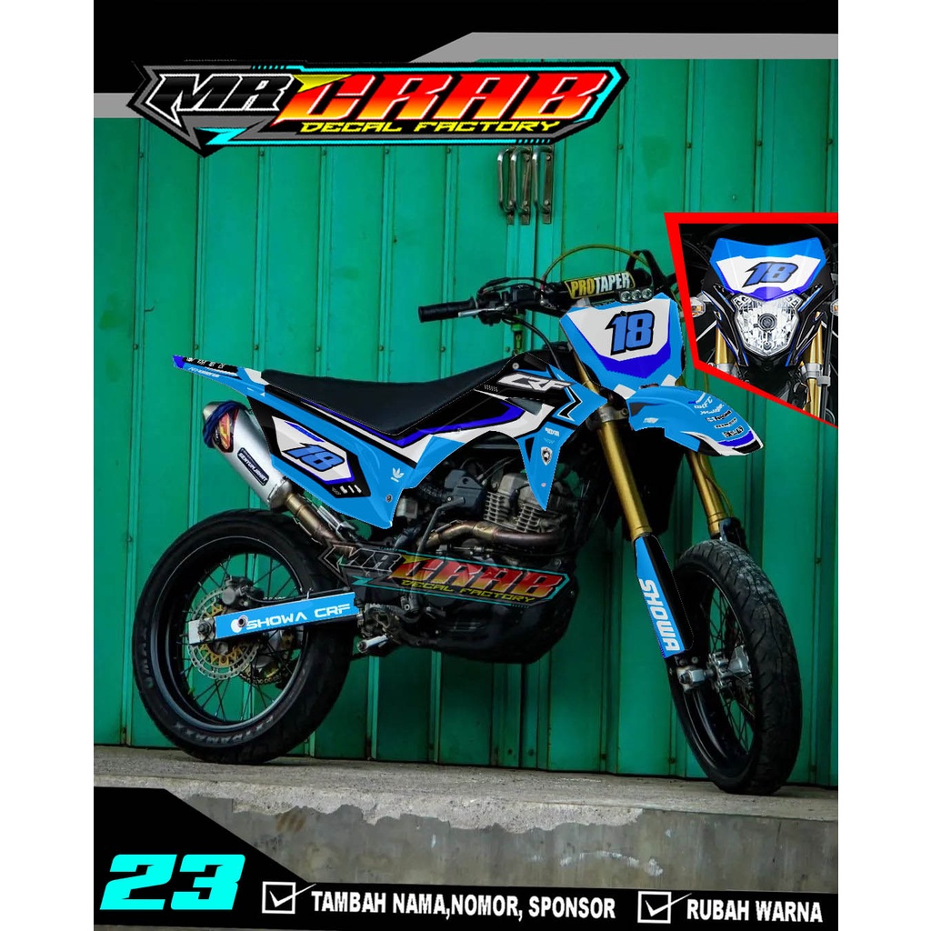 DECAL CRF 150  FULL BODY - DECAL CRF 150 VARIASI SIMPLE 23