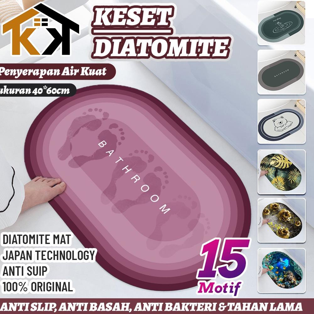 Bagus (KK) Keset Diatomite Anti Bau TERBARU Model Bundar / Keset Anti Slip Keset Kamar Mandi / Keset