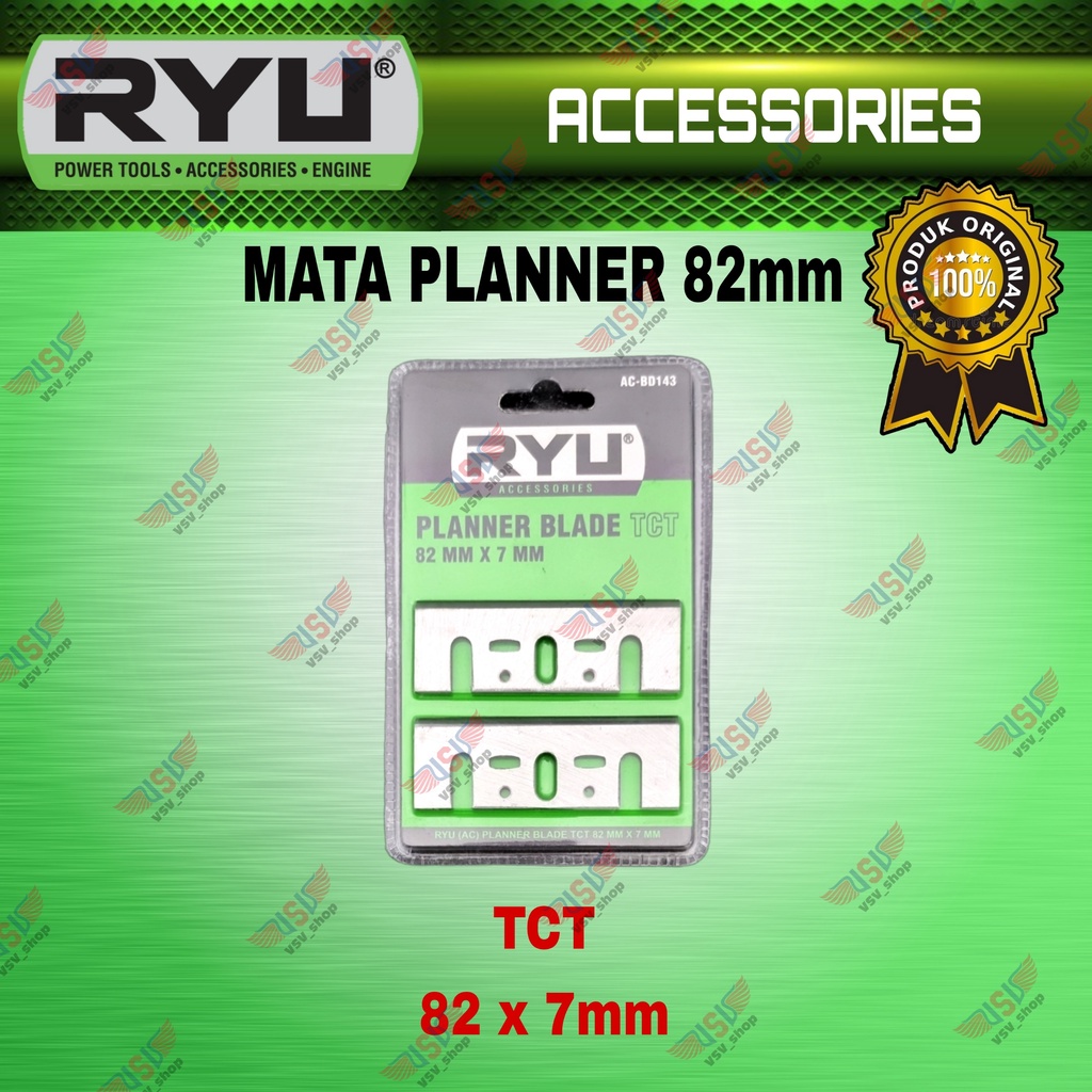 RYU TCT Planer Blade 82 x 7 mm TCT Mata planner mata Pisau Serut Ketam Sugu Pasah Kayu