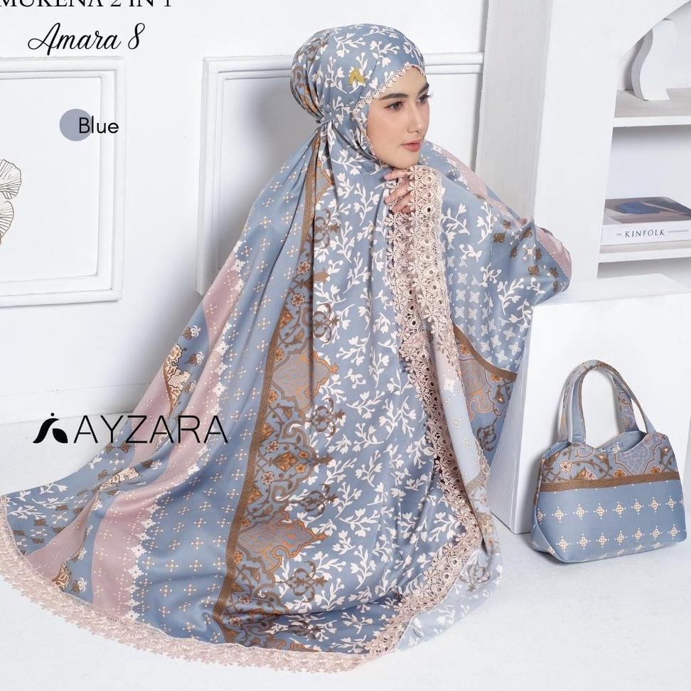 SALE TERBATAS Ayzara - Mukena Dewasa Daily 2 In 1 Amara Diorsilk Renda Mewah Ayzara