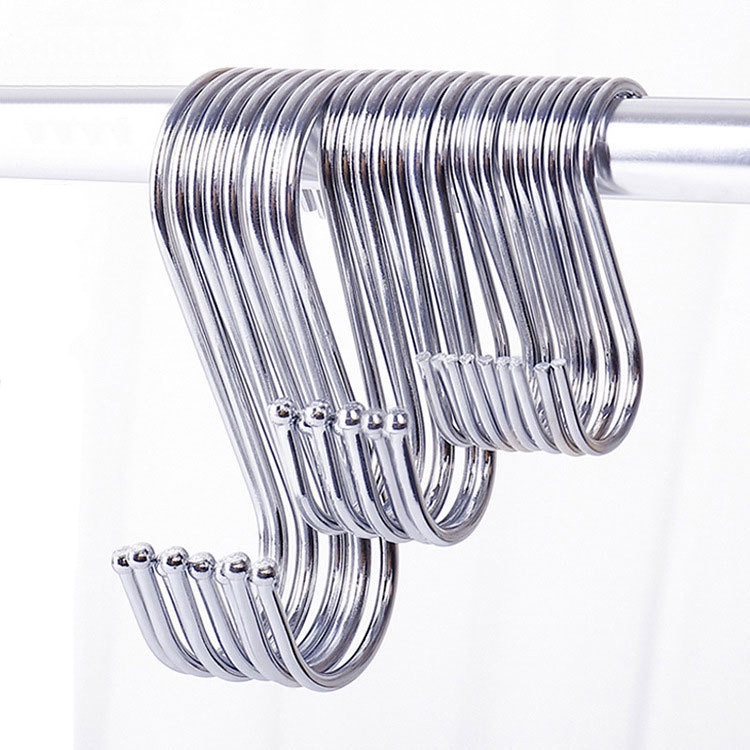 Hot Sale/10Pcs Kait Praktis Stainless Steel/Dapur Bentuk S Railing S Gantungan Hook/S Gantungan Hook Clasp Holder Hooks Untuk Menggantung Baju Handbag Hook