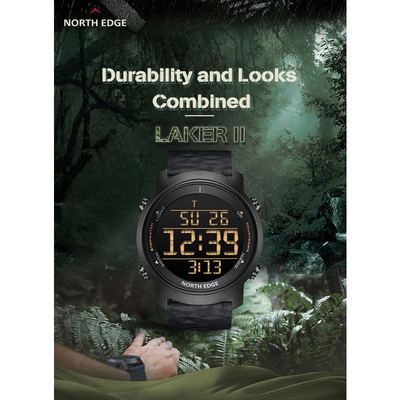 north edge laker 2 the updates from laker series digital smart watch long durability battery