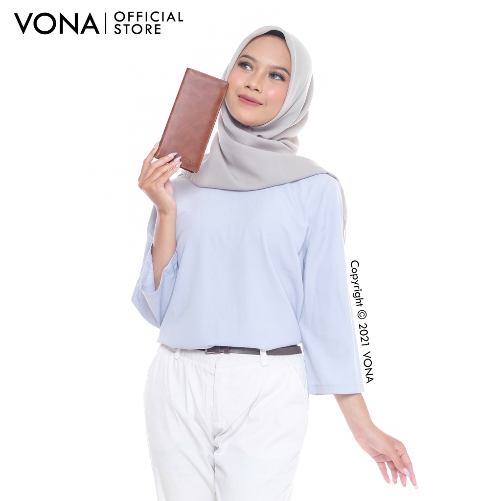 VONA Foxx Long Wallet -  Dompet Lipat Panjang Original Pria Wanita Kulit PU