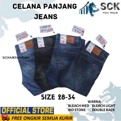 Celana Jeans Pria PICASSO Reguler Denim Kode 421 A, 421 B, 421 C, 421 F Ukuran 28-34 Reguler / Celana Jeans Pria  - sckmenwear GROSIR