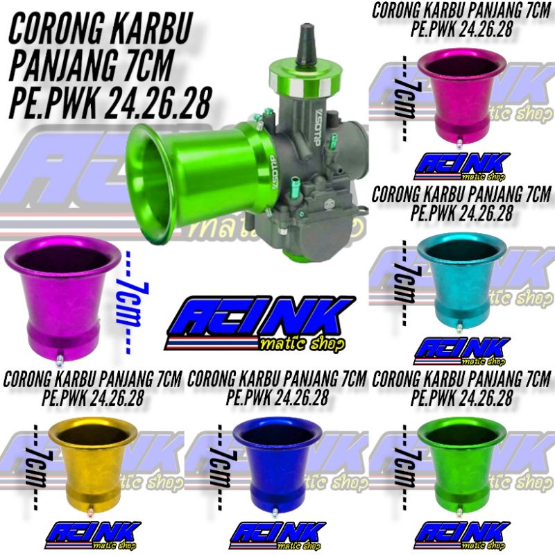 Velocity corong karbu pe 28 pwl 28 pwk 28 ukuran panjang 7cm full cnc