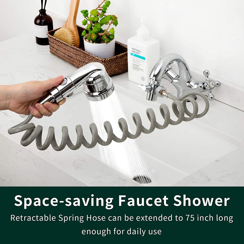 Katup Peniup Keran Dapur Dengan Kepala shower Faucet Adapter Splitter Set Untuk Pendidingan Air Rumah Kamar Mandi Kitchen Diverter