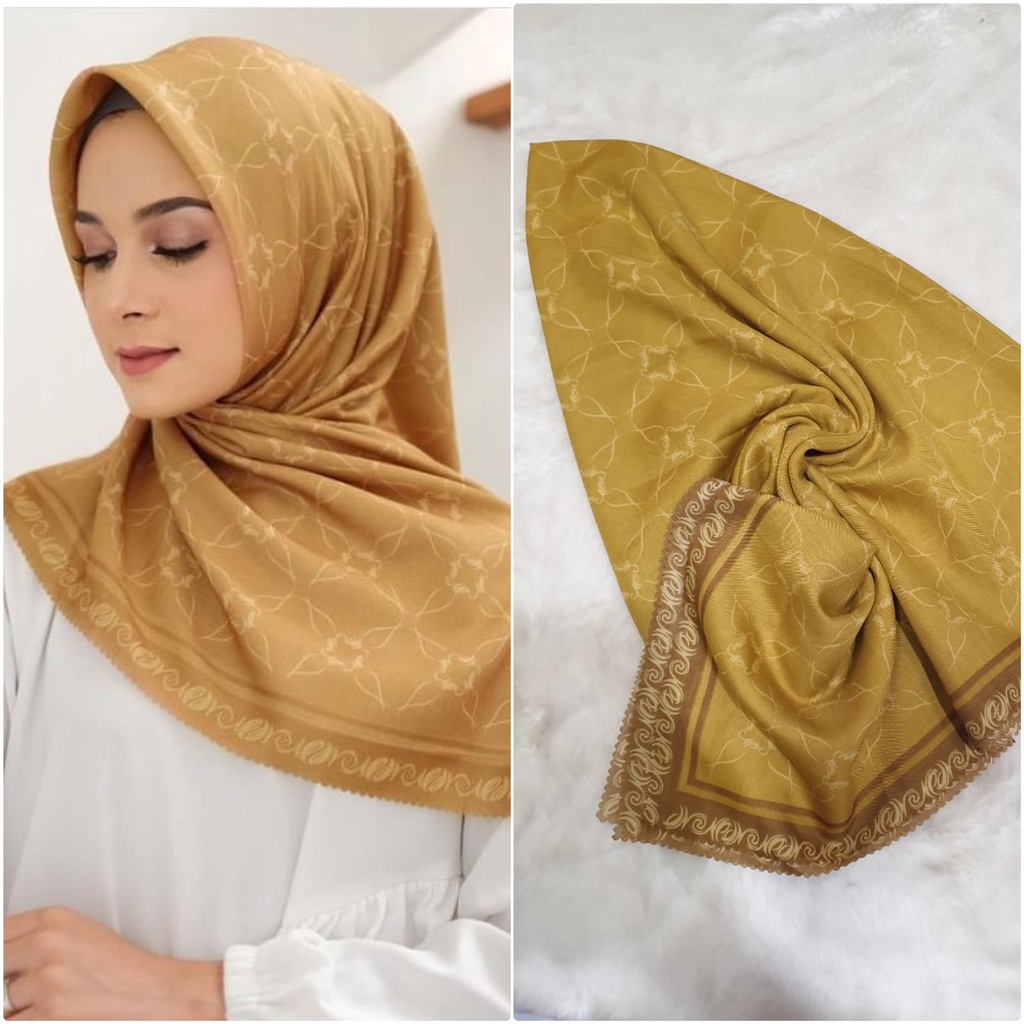 Voal Motif Premium / Hijab Segi Empat Voal Motif Premium Lasercut / Jilbab Voal Motif Premium Laser 