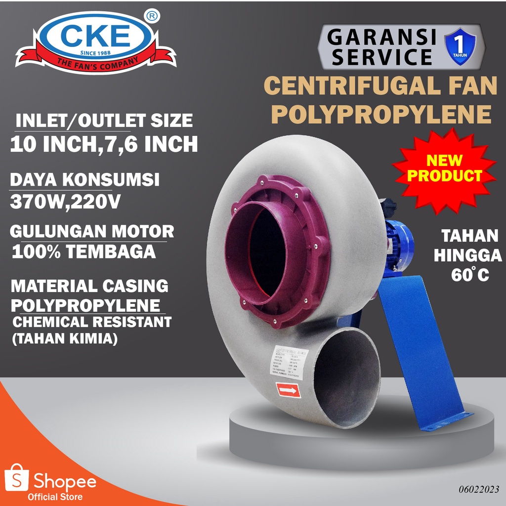 BLOWER KEONG / Centrifugal Fan PP 370W 220V Blower Lemari Asem Blower Keong