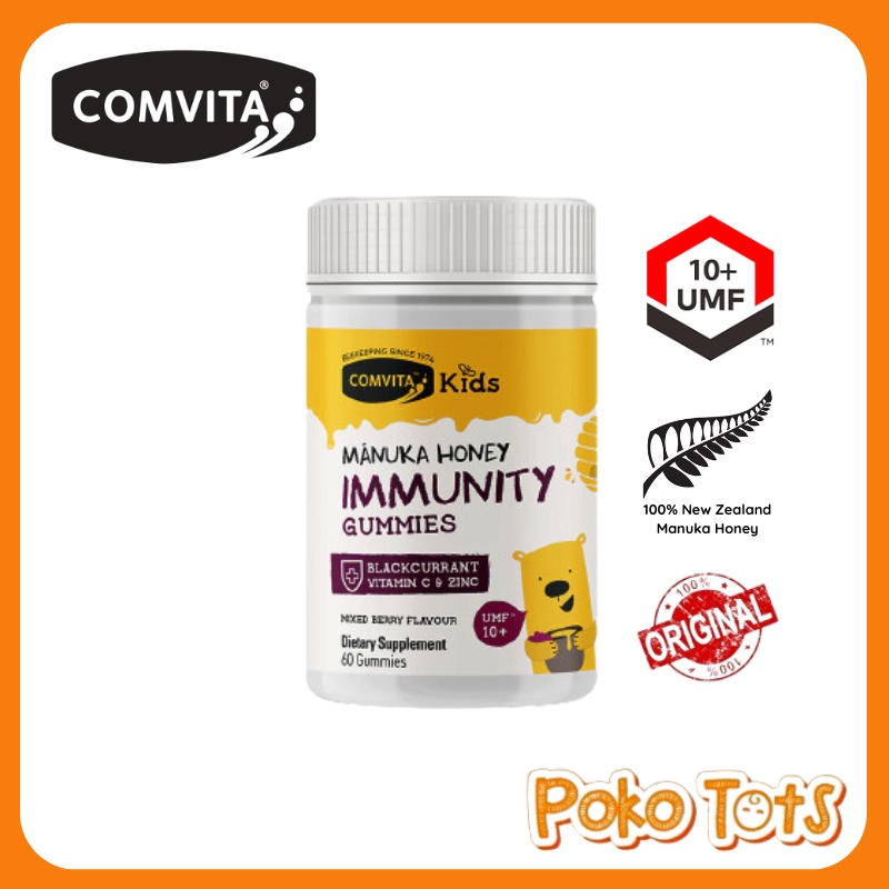 Comvita Kids Manuka Honey Immunity Gummies 60s with UMF 10+  Vitamin Imunitas Tubuh Anak WHS