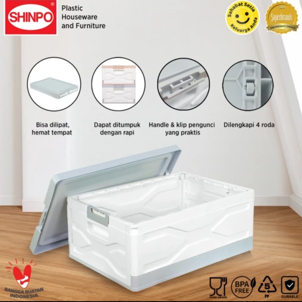 SHINPO CONTAINER BOX COMPACT | SHINPO CONTAINER LIPAT | FOLDING STORAGE BOX COMPACT SIP 148