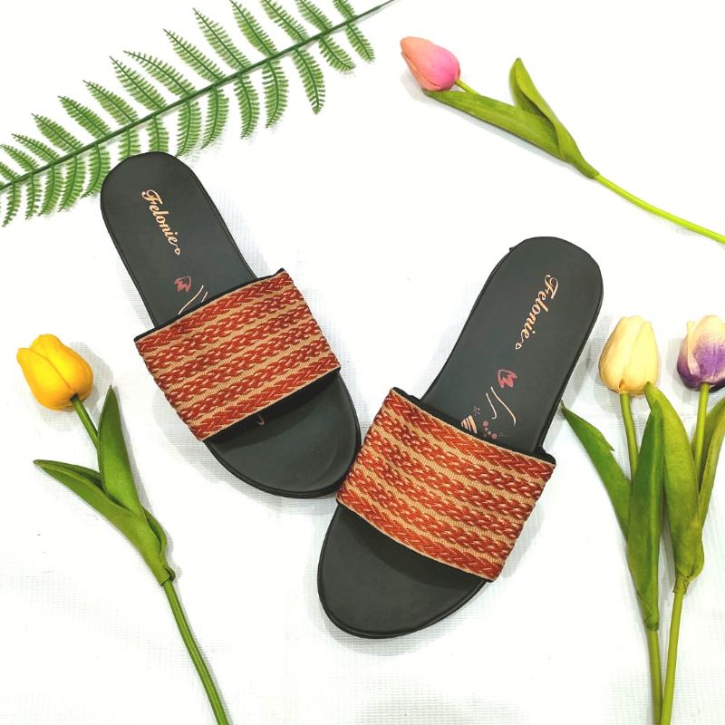 SANDAL WANITA TURKI MURAH FELONIE DHT 02 TRENDY KEREN KEKINIAN TINGGI 5 CM