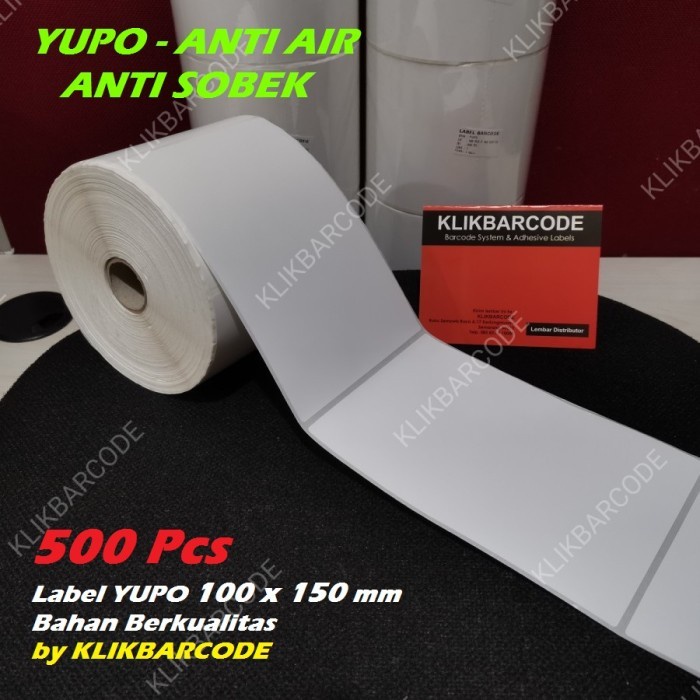 

Sticker Barcode YUPO / VINYL 100x150mm - 4 x 6 inch - isi 500 -A6
