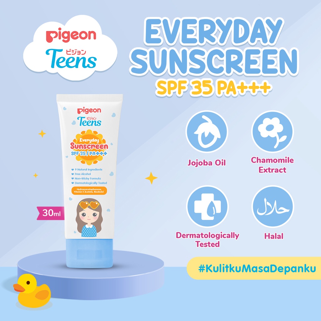 𝐑𝐀𝐃𝐘𝐒𝐀 - Pigeon Teens Everyday Sunscreen SPF 35/PA+++ 30ml