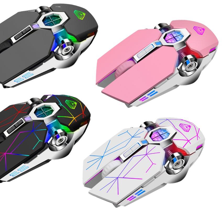 ✨Promo✨ Hari Ini Wireless Mouse Mechanical Gaming RGB Mouse Charging Divipard Q7 4000 DPI 