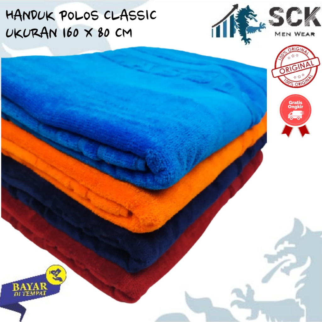 Handuk Jumbo Hotel CLASSIC 160 X 80 cm Tebal Besar Polos / Perlengkapan Mandi Pria Wanita Dewasa  - sckmenwear GROSIR