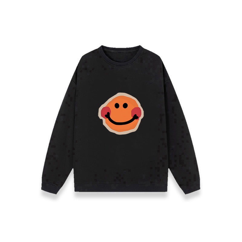 Sweater Oversize Smiling face Unisex Sweater Saku Lucu Unik Berkualitas Oversize Korean Style