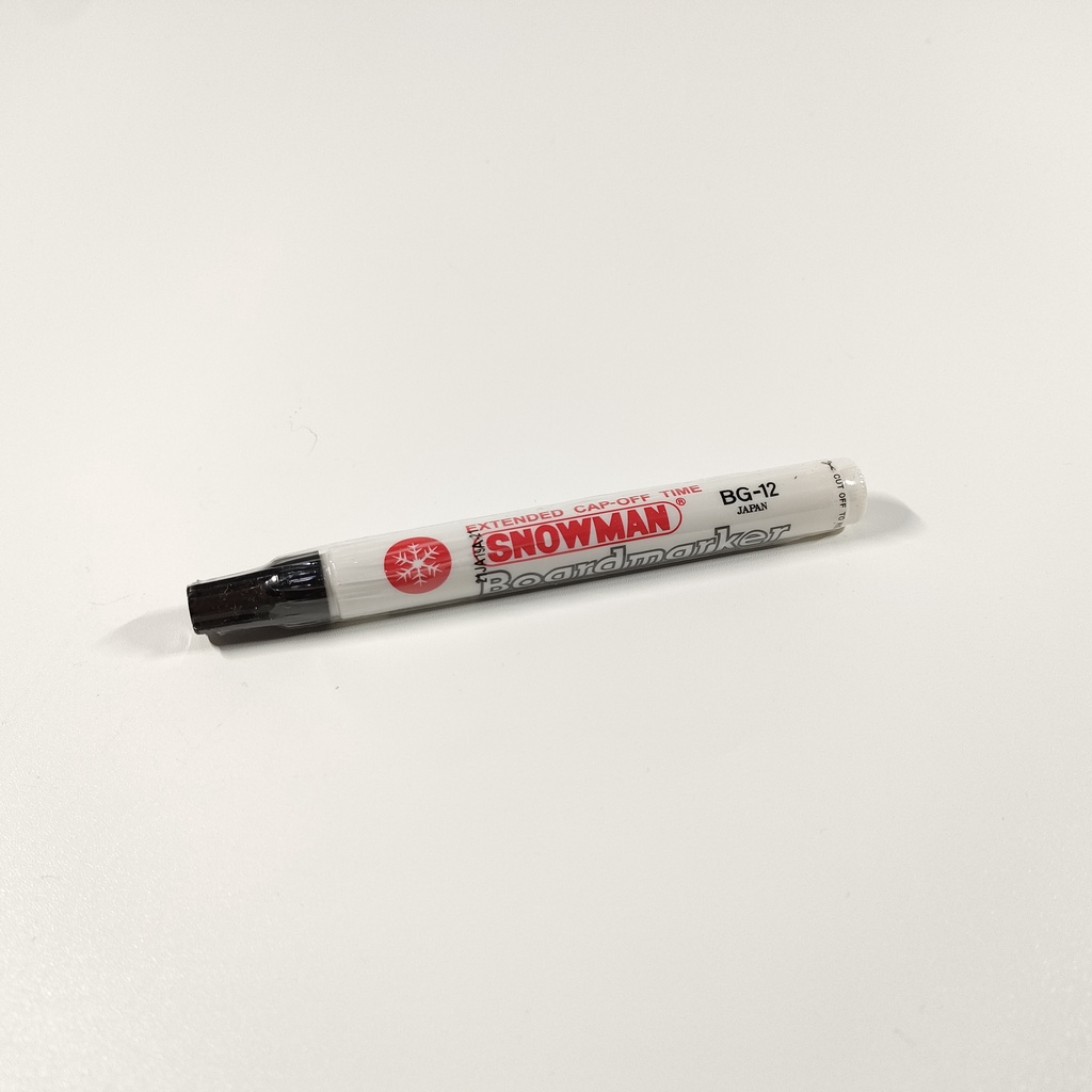 

Snowman Whiteboard Marker BG-12 Tinta Hitam | Spidol Papan Tulis Putih | Spidol Snowman