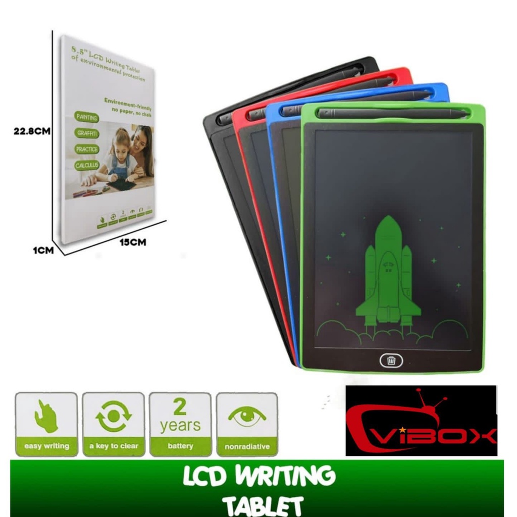 LCD Drawing Writing Tablet 8.5 Inch Mainan Papan Tulis Hapus Board Digital Pad Edukasi Pen Gambar bisa dihapus